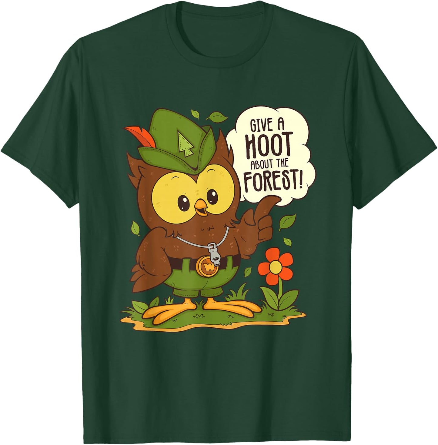 Woodsy Owl Give a Hoot About The Forest Arbor Day Earth Day T-Shirt - T-Shirt | Forest