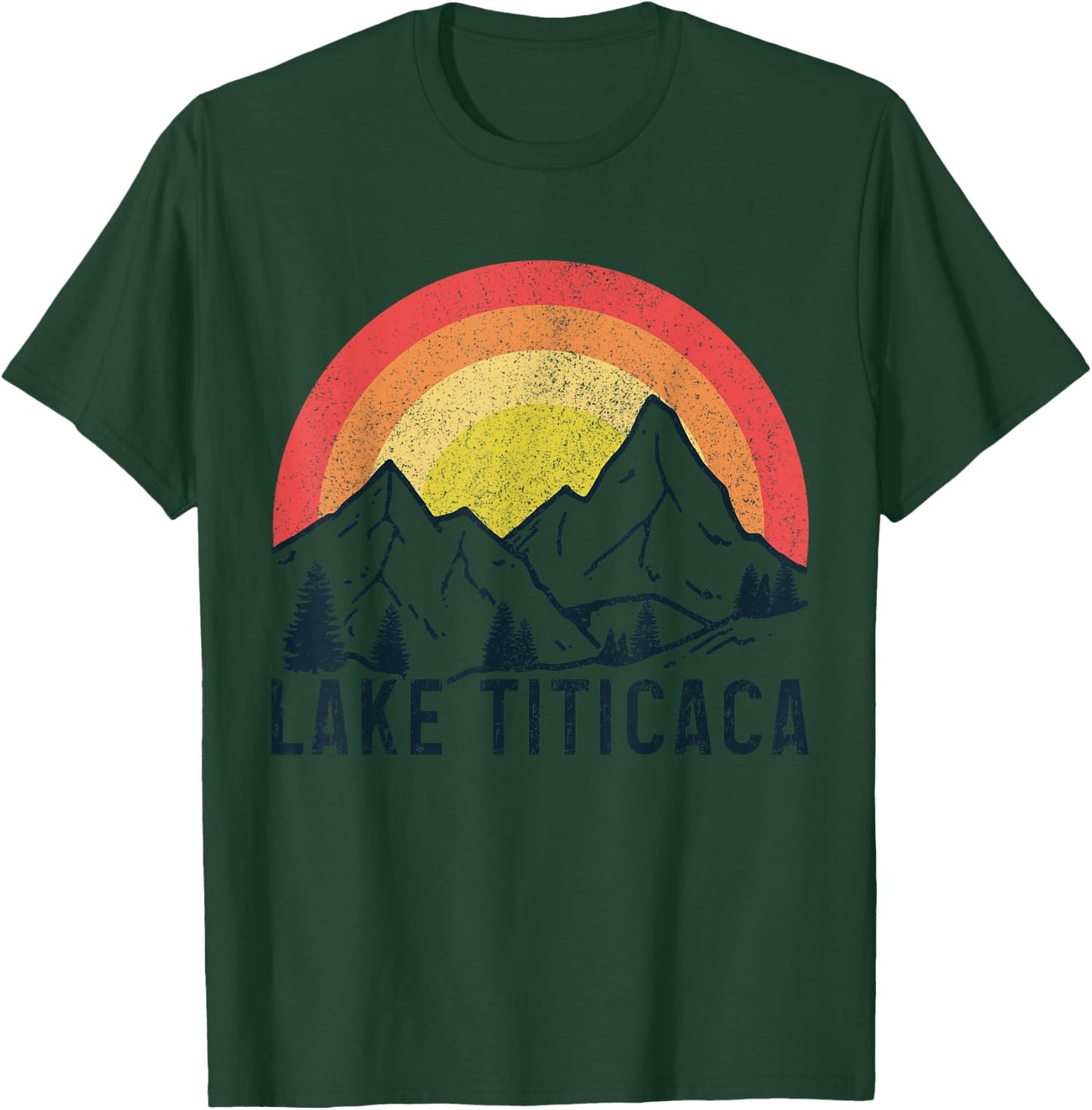 Titicaca Lake Bolivia Vintage Bolivian Souvenir T-Shirt - T-Shirt | Forest
