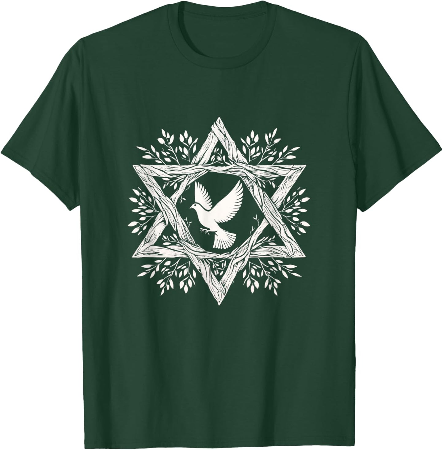 Peace Dove Star Of David Shalom Salam World Peace Now T-Shirt - T-Shirt | Forest