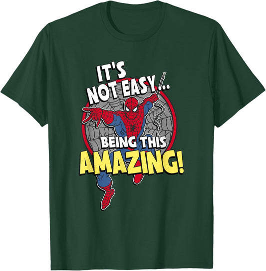 Marvel Comics Retro Classic Spider-Man! Being Amazing! T-Shirt - T-Shirt | Forest