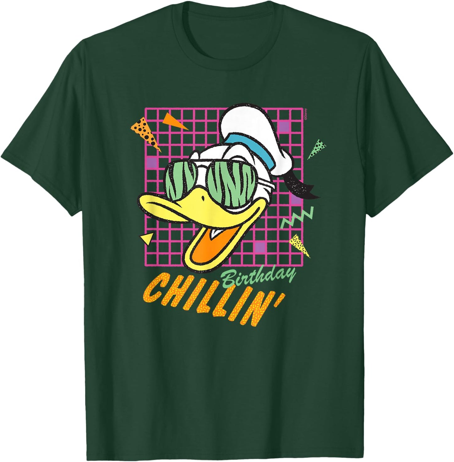 Disney Donald Duck Retro 1980s Birthday Chillin' T-Shirt - T-Shirt | Forest