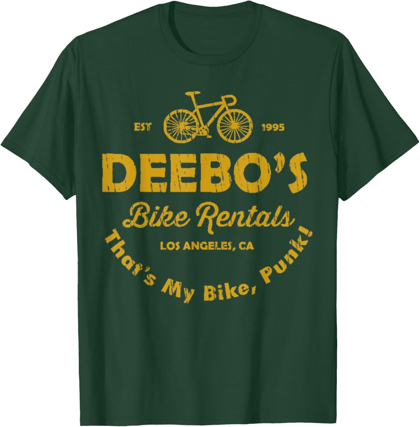 Deebo's Bike Rentals Vintage Retro T-Shirt - T-Shirt | Forest