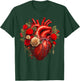 Cardiology Medical Cardiac Nurse Floral Anatomical Heart T-Shirt - T-Shirt | Forest