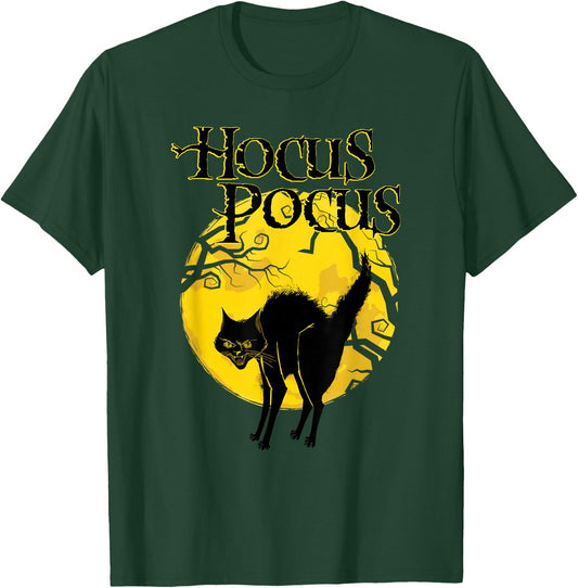 Disney Hocus Pocus Black Cat Binx Moon Silhouette V2 T-Shirt - T-Shirt | Forest