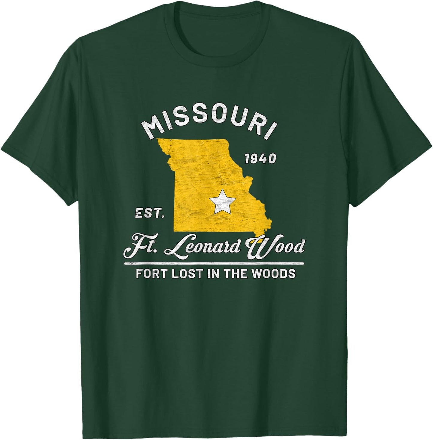 Fort Leonard Wood Missouri Mo Vintage Fort Lost in the Woods T-Shirt - T-Shirt | Forest