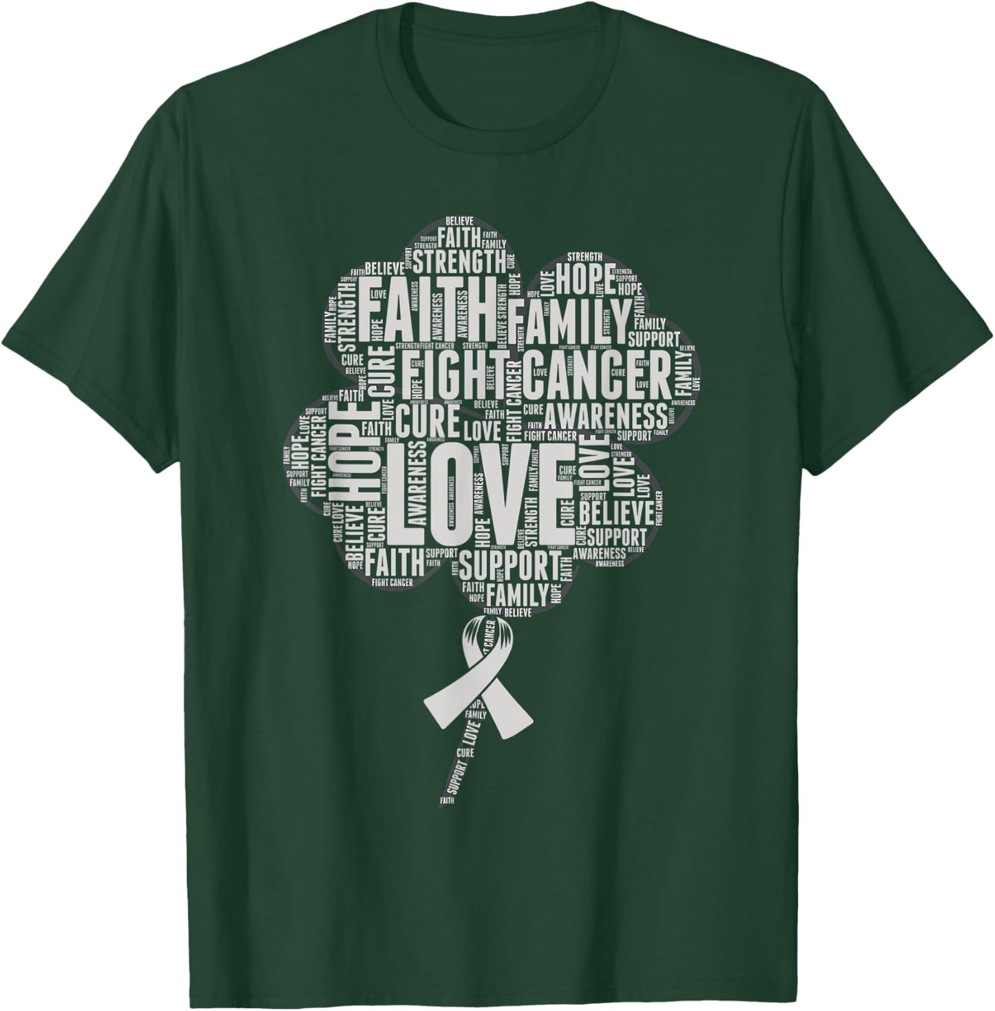 Lung Cancer Awareness Ribbon T-Shirt - T-Shirt | Forest