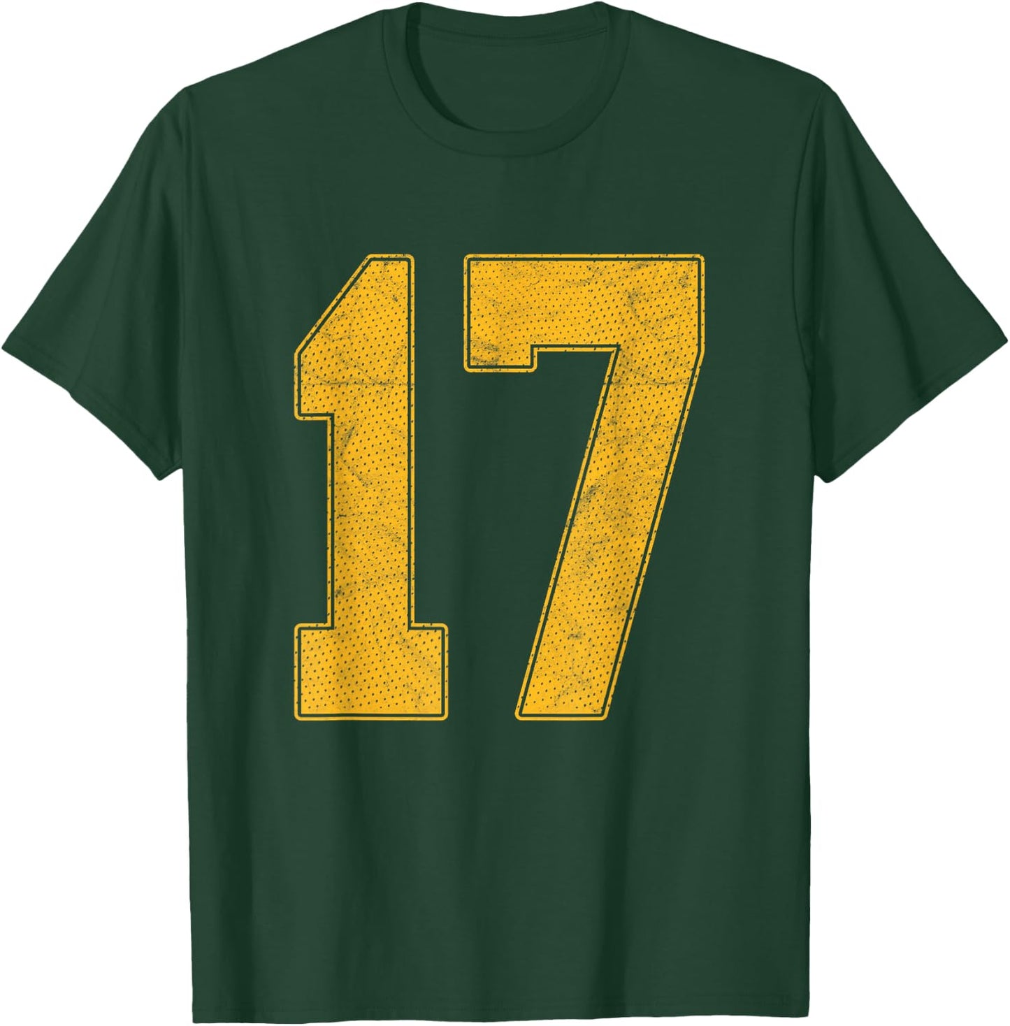 Number 17 Numbered Uniform Sports Team Jersey 17th Birthday T-Shirt - T-Shirt | Forest