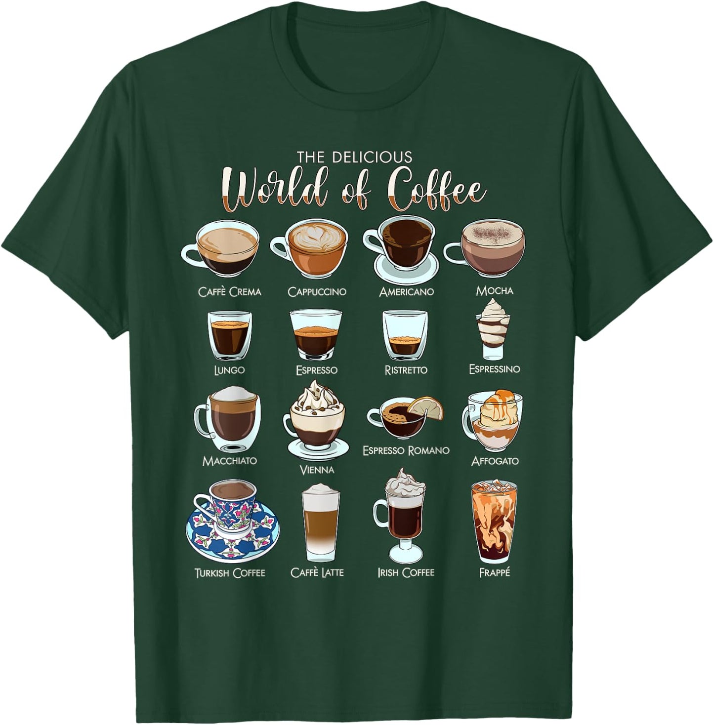 The delicious world of coffee T-Shirt - T-Shirt | Forest