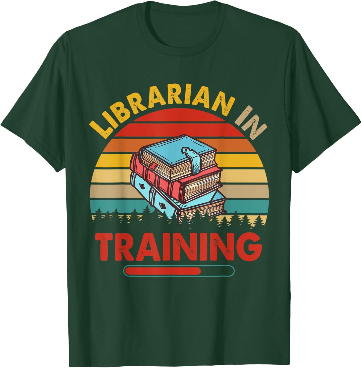 Vintage Retro Librarian In Training Costume Proud Future Job T-Shirt - T-Shirt | Forest