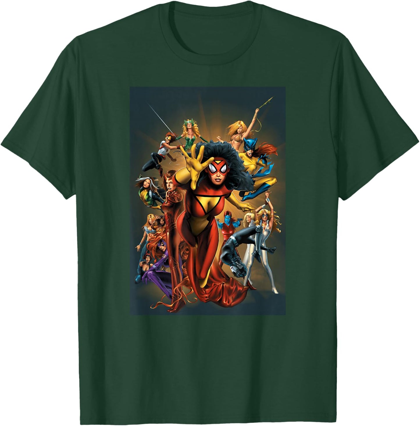 Marvel Women Spider-Woman Scarlet Witch Rogue Dazzler Araña T-Shirt - T-Shirt | Forest