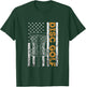 Disc Golf USA Flag America Frisbee Golf Disc Golf Player Kids Men T-Shirt - T-Shirt | Forest
