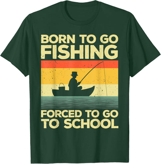 Unique Fishing Gift Fisherman Accessories & Stuff Adults Kids Black Cotton 65% Polyester 35% Short Sleeve Classic Fit Small T-Shirt - T-Shirt | Forest