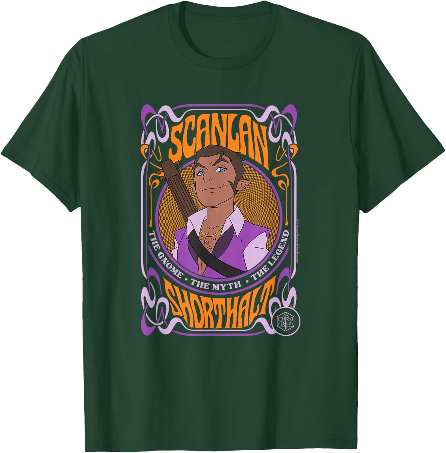 The Legend of Vox Machina Scanlan Psychedelic Frame T-Shirt - T-Shirt | Forest