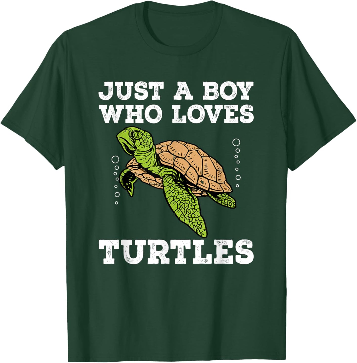 Cool Turtle Design Boys Kids Sea Turtle Animal Lover T-Shirt - T-Shirt | Forest