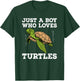 Cool Turtle Design Boys Kids Sea Turtle Animal Lover T-Shirt - T-Shirt | Forest