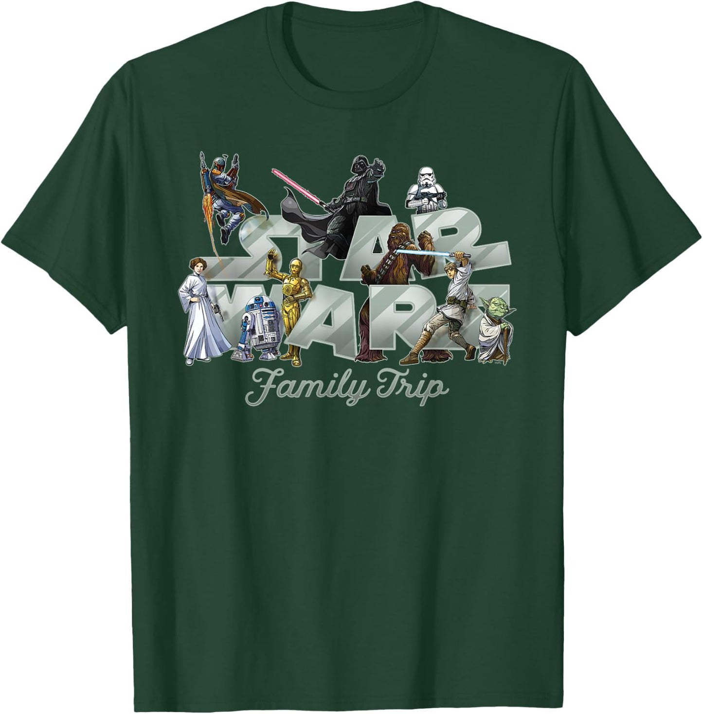 Star Wars Family Trip Original Trilogy Characters Vacation T-Shirt - T-Shirt | Forest