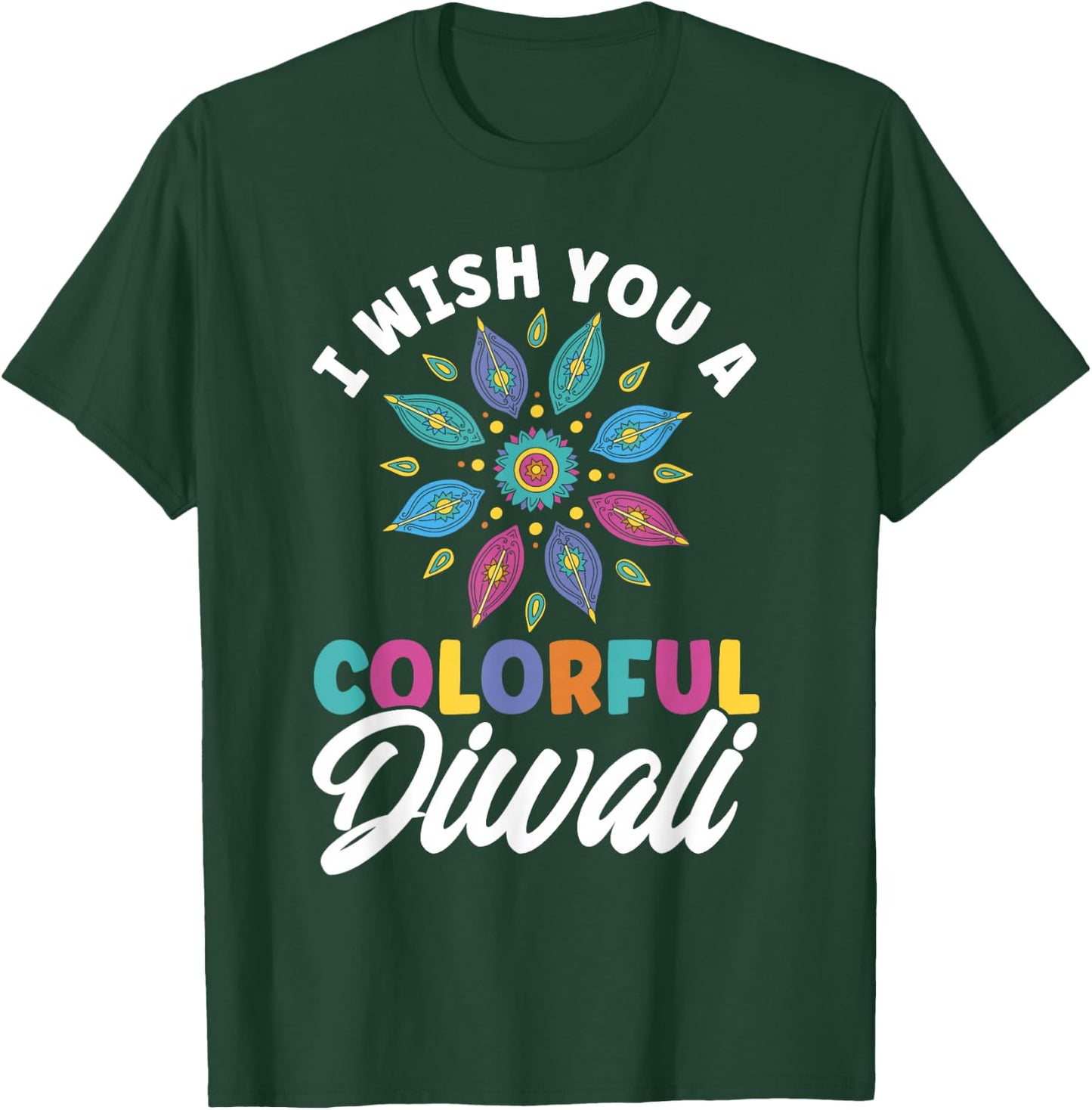 Shubh Deepalawi Colorful Diwali Diwali T-Shirt - T-Shirt | Forest