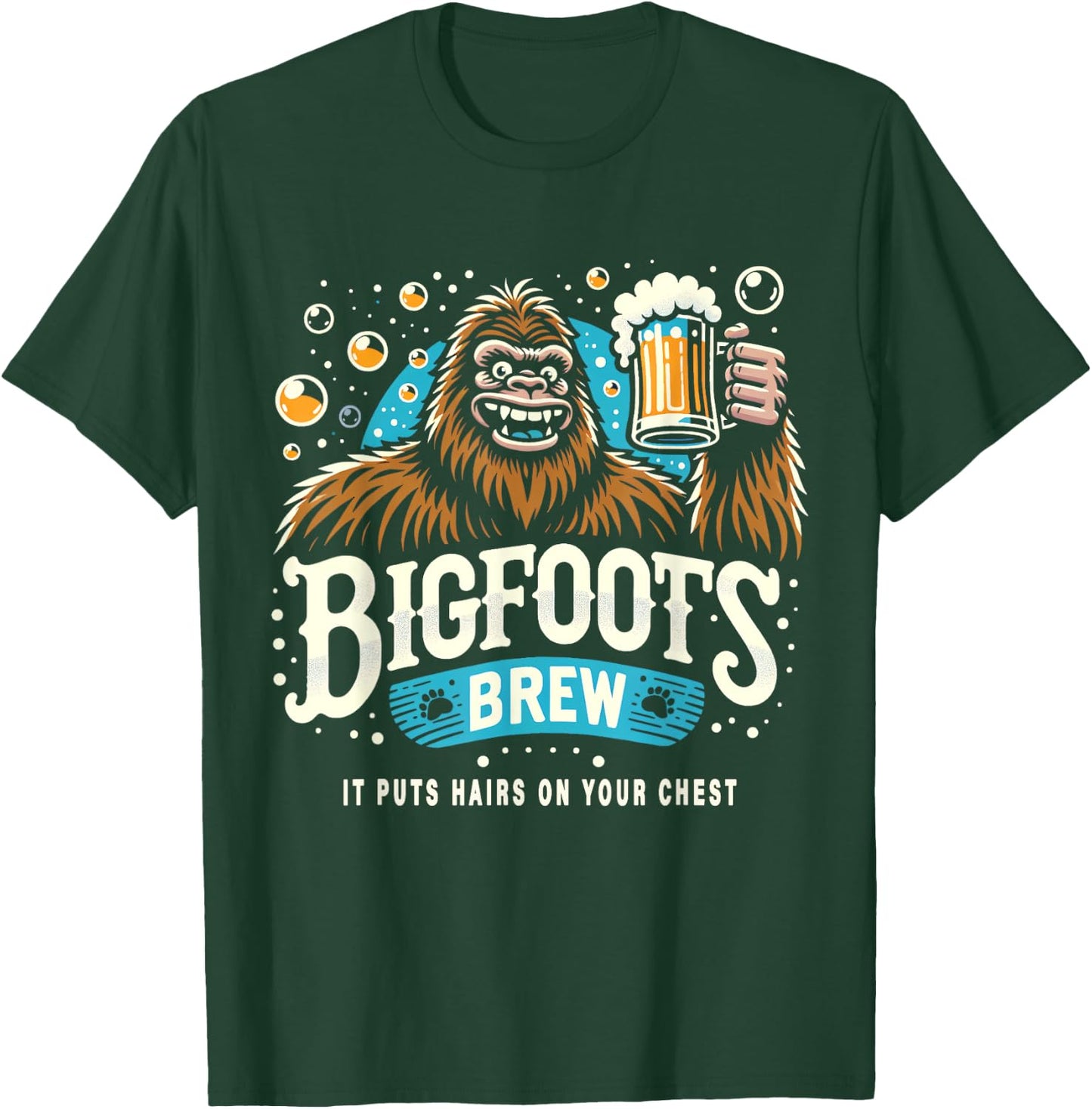 Funny Beer Brand Parody - Bigfoot Brew T-Shirt - T-Shirt | Forest