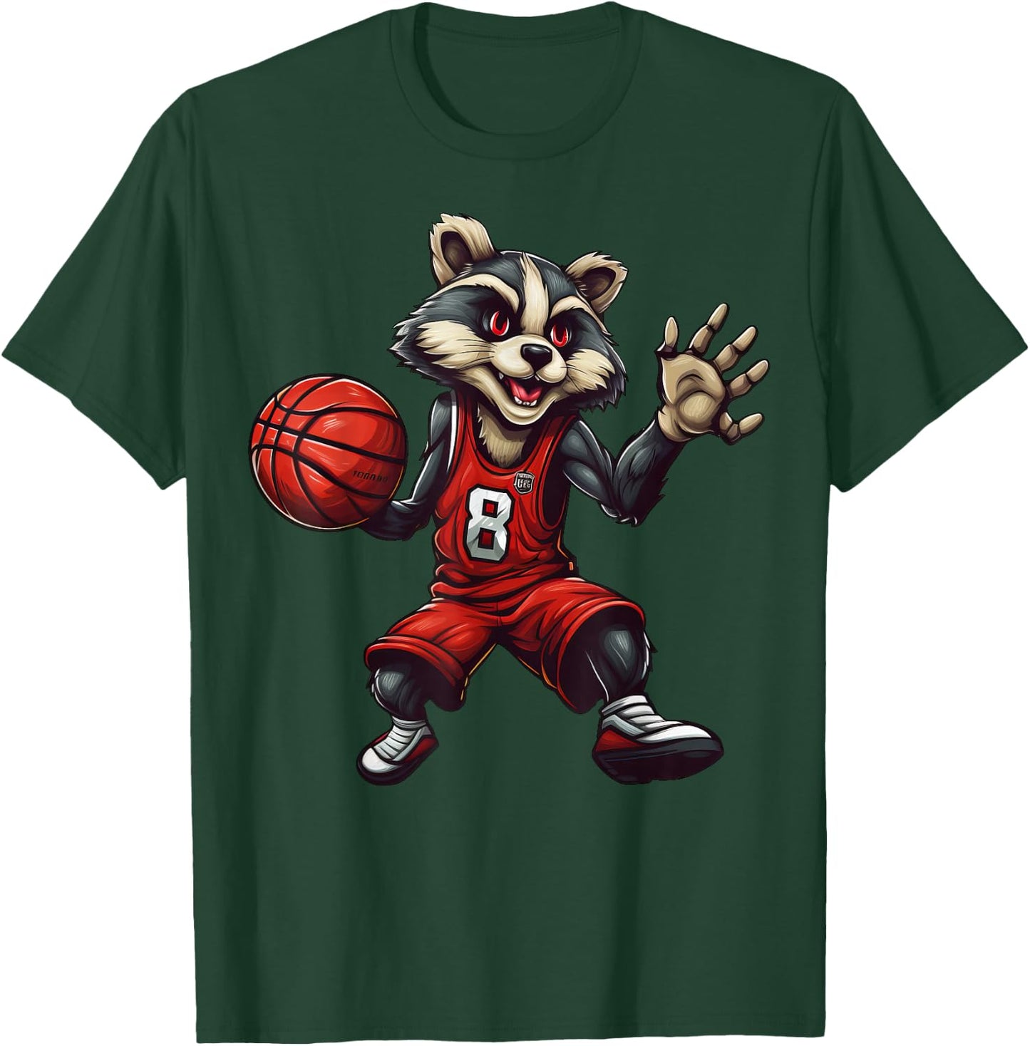 Basketball Badger T-Shirt - T-Shirt | Forest