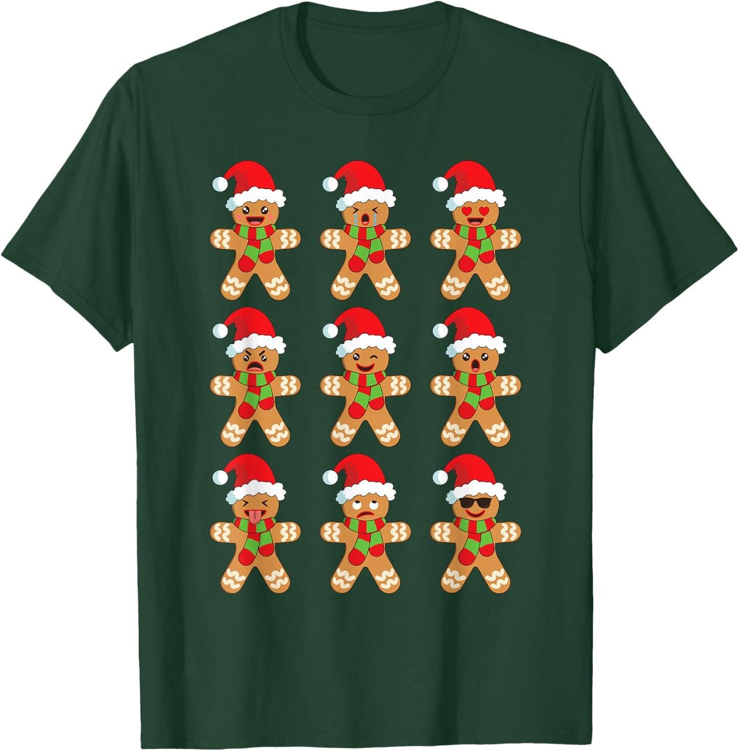 Gingerbread Shirt Funny Cute Christmas Gingerbread Man T-Shirt - T-Shirt | Forest