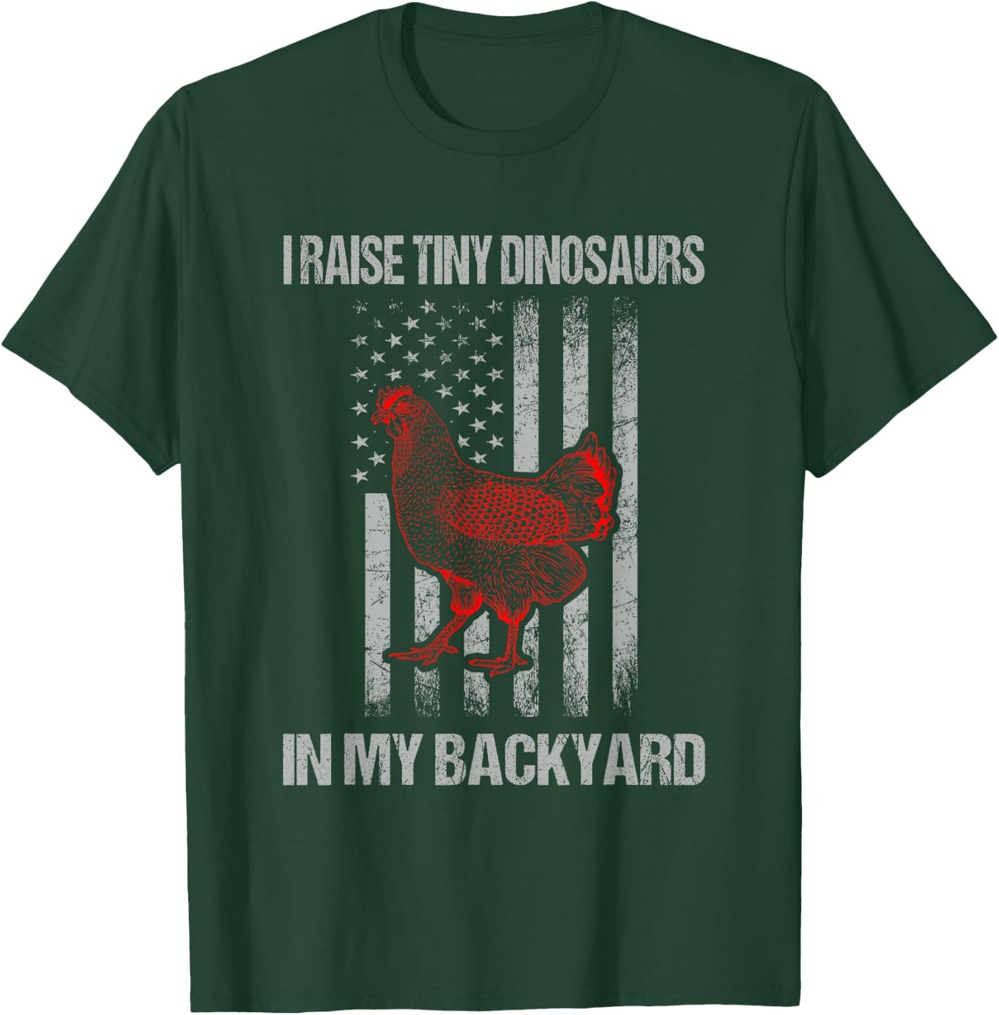 Retro Funny Future Backyard Chicken Farmer T-Shirt - T-Shirt | Forest