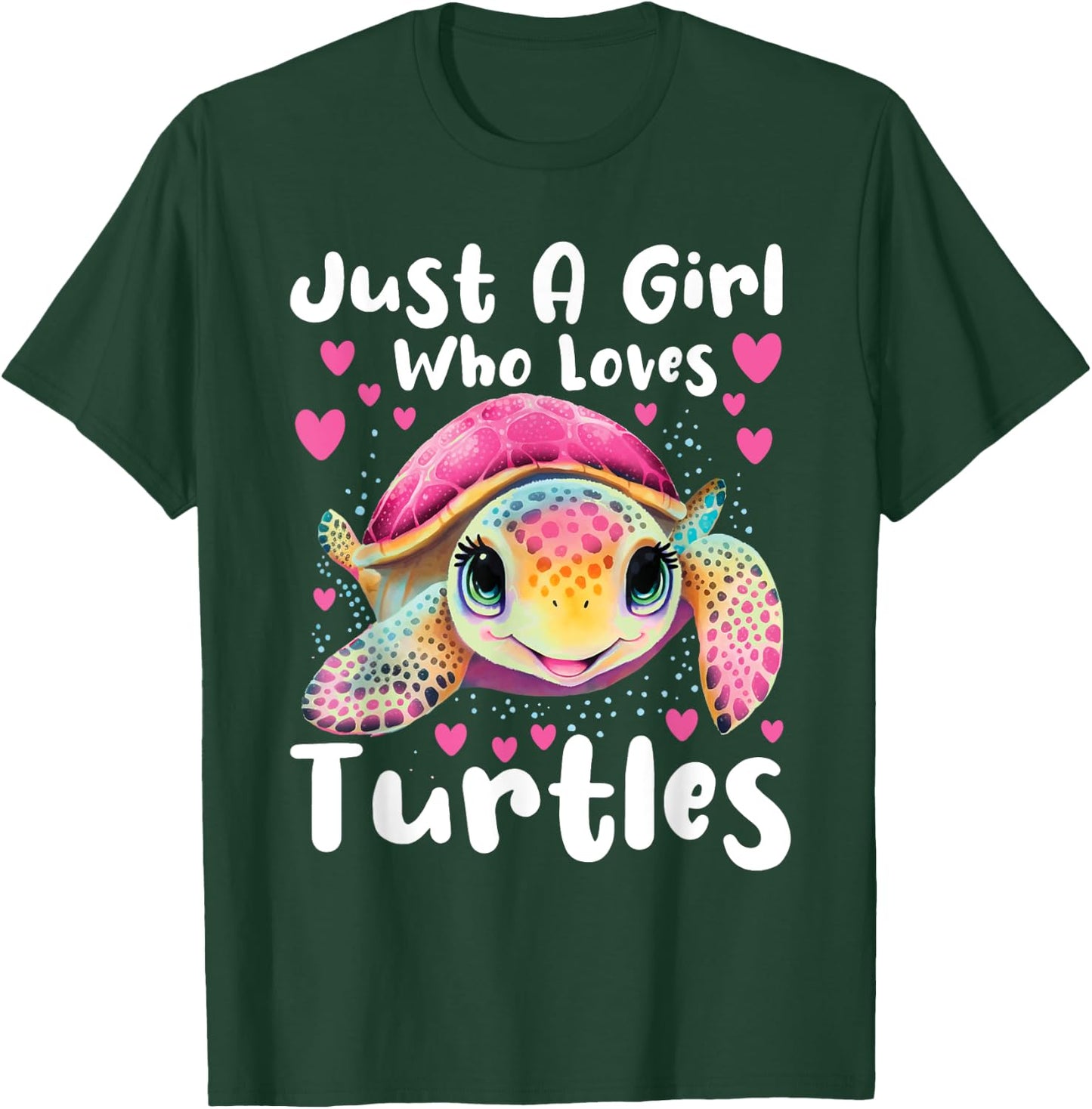 Just A Girl Who Loves Turtles - Sea Animal Reptile Lover T-Shirt - T-Shirt | Forest