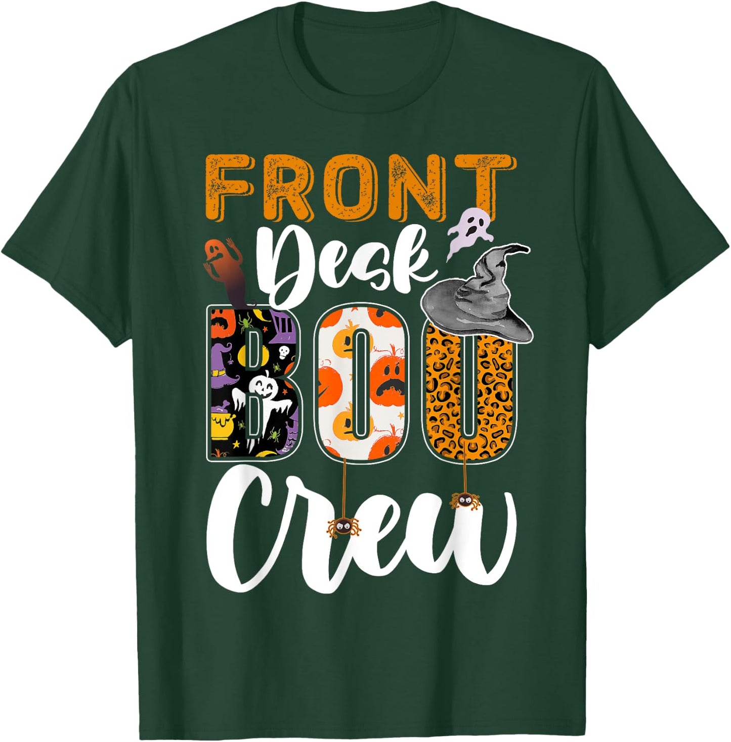 Front Desk Boo Crew Halloween Matching Lobby T-Shirt - T-Shirt | Forest