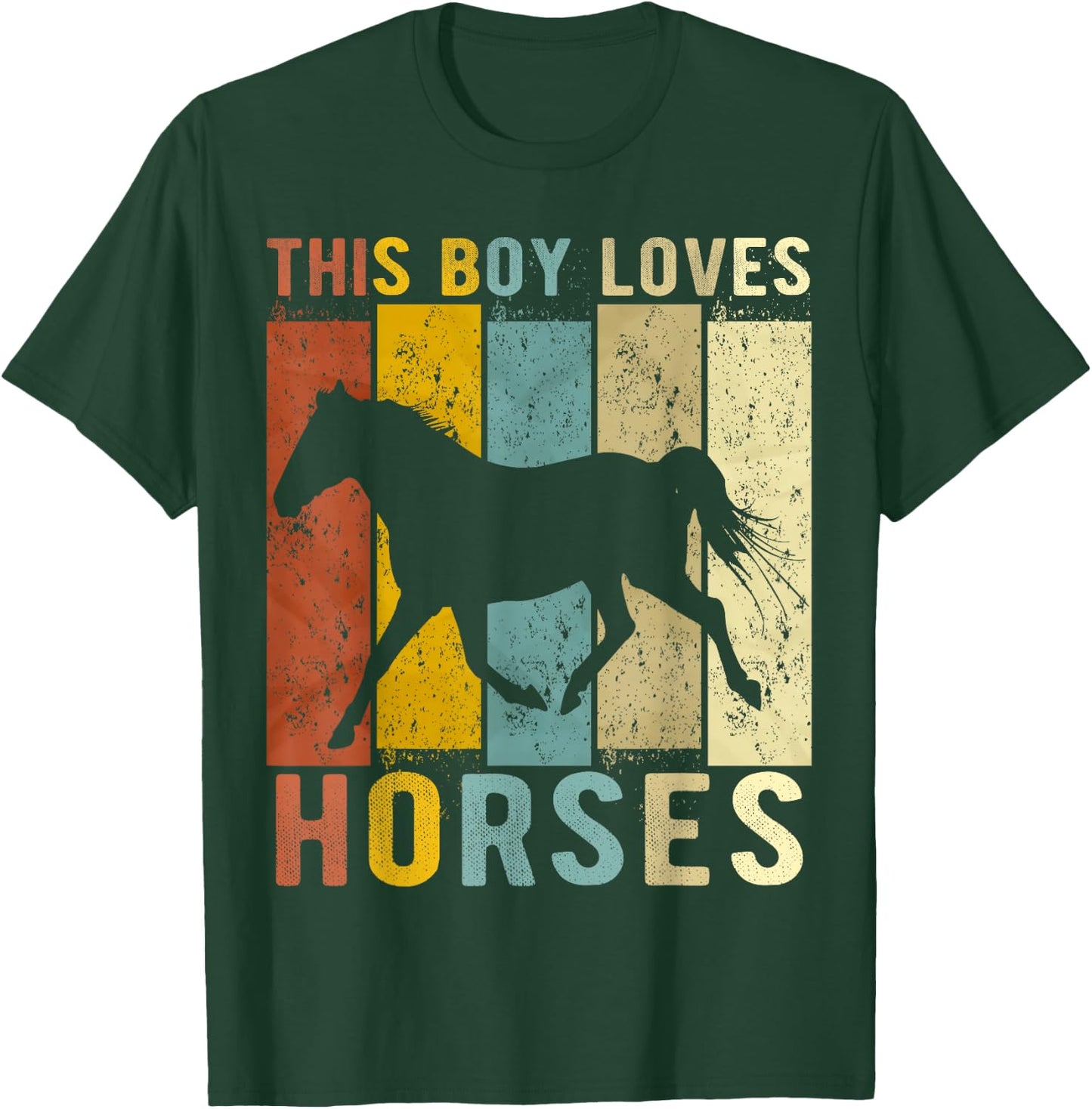 This Boy Loves Horses Boys Horse T-Shirt - T-Shirt | Forest