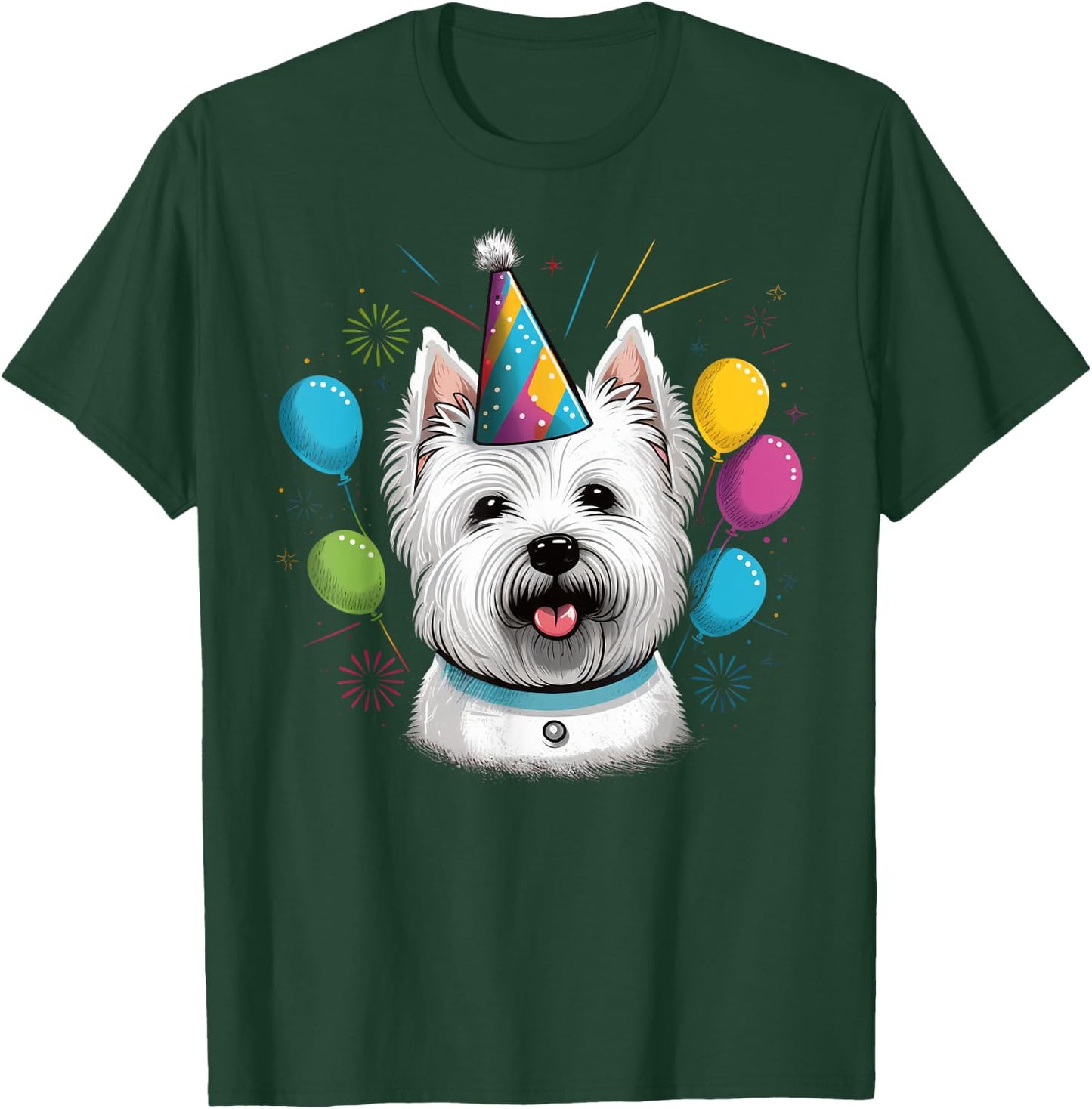 Westie Event Birthday Party West Highland White Terrier T-Shirt - T-Shirt | Forest