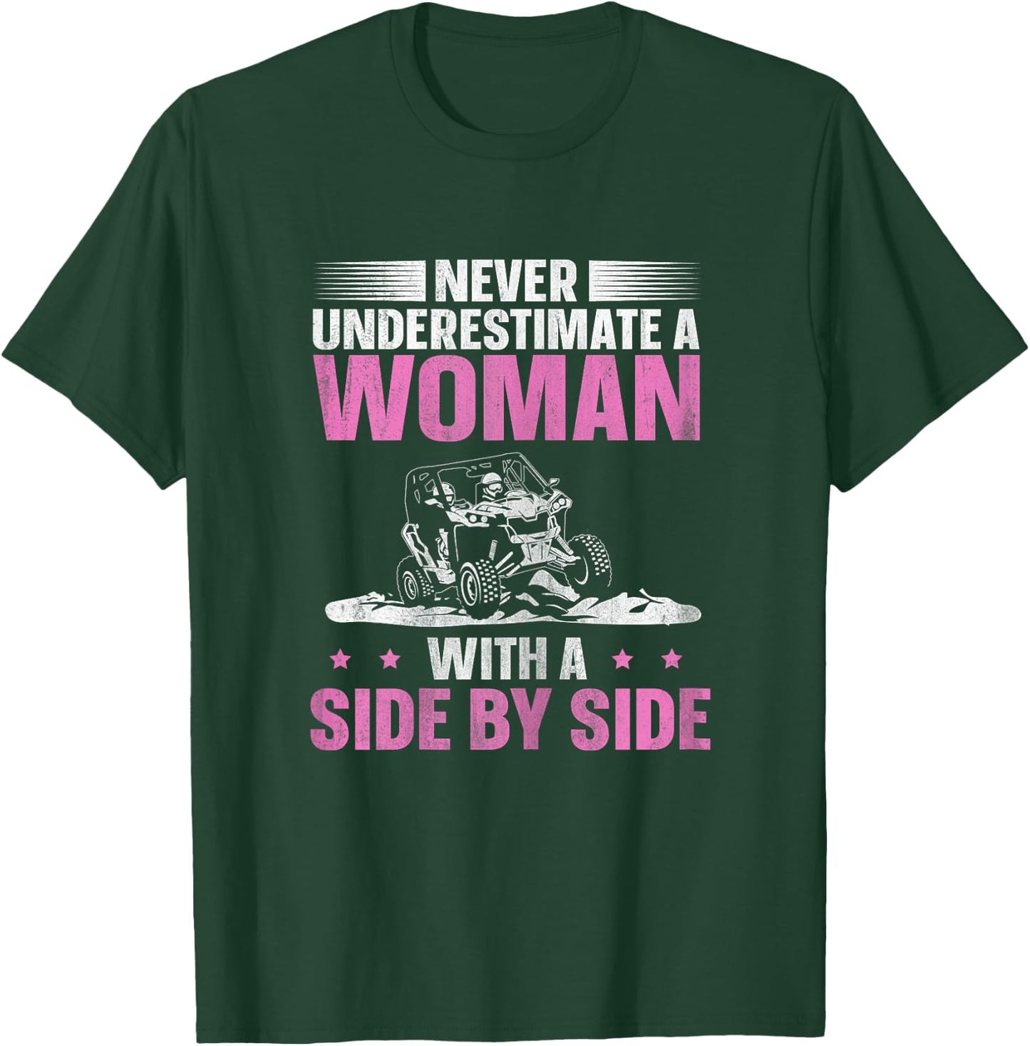 UTV SXS Riding Design for a UTV Girl T-Shirt - T-Shirt | Forest