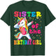 Sister of the Birthday Princess Girl Dabbing Unicorn T-Shirt - T-Shirt | Forest