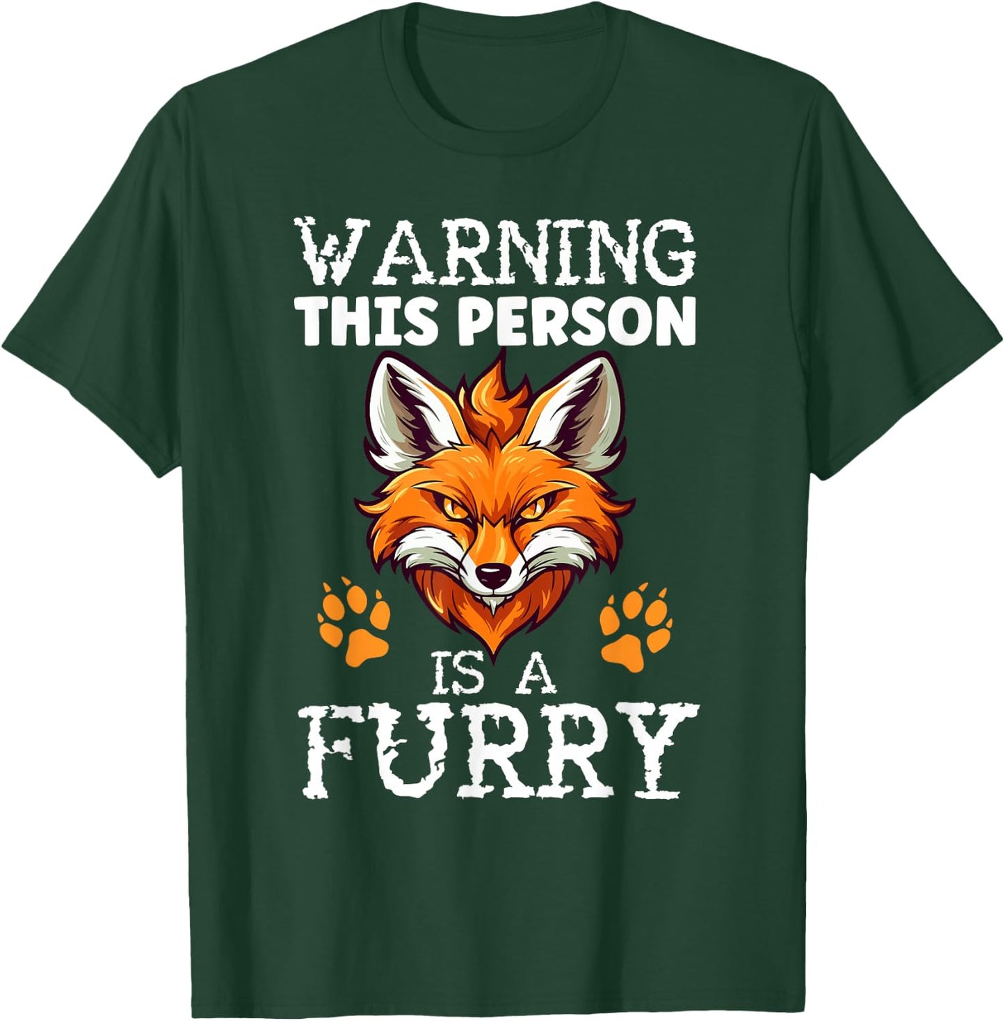Furry Fandom Fursona Fursuit Wolf This Person Is A Furry T-Shirt - T-Shirt | Forest