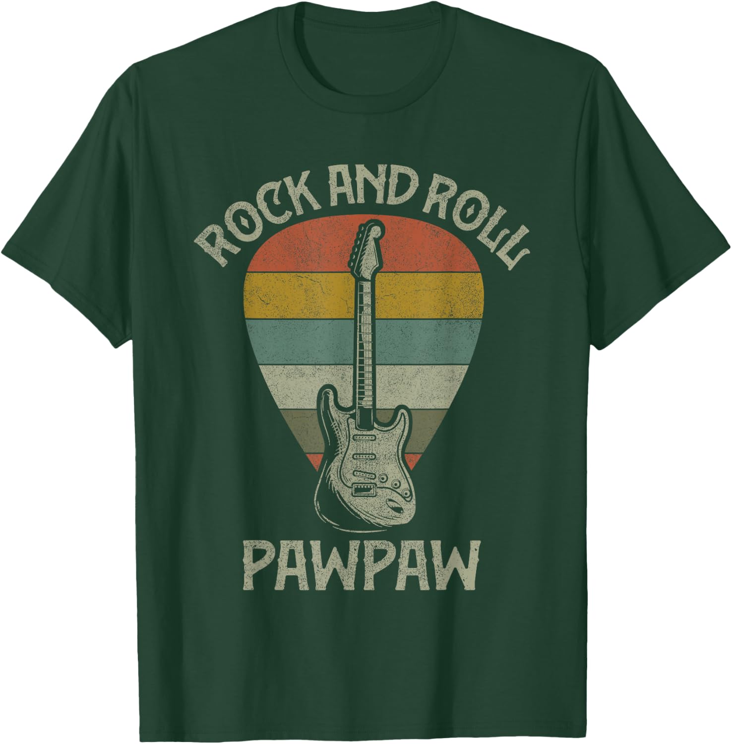 Guitarist Pawpaw Fathers Day Shirts, Guitar Player Grandpa T-Shirt - T-Shirt | Forest