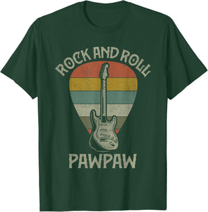 Guitarist Pawpaw Fathers Day Shirts, Guitar Player Grandpa T-Shirt - T-Shirt | Forest