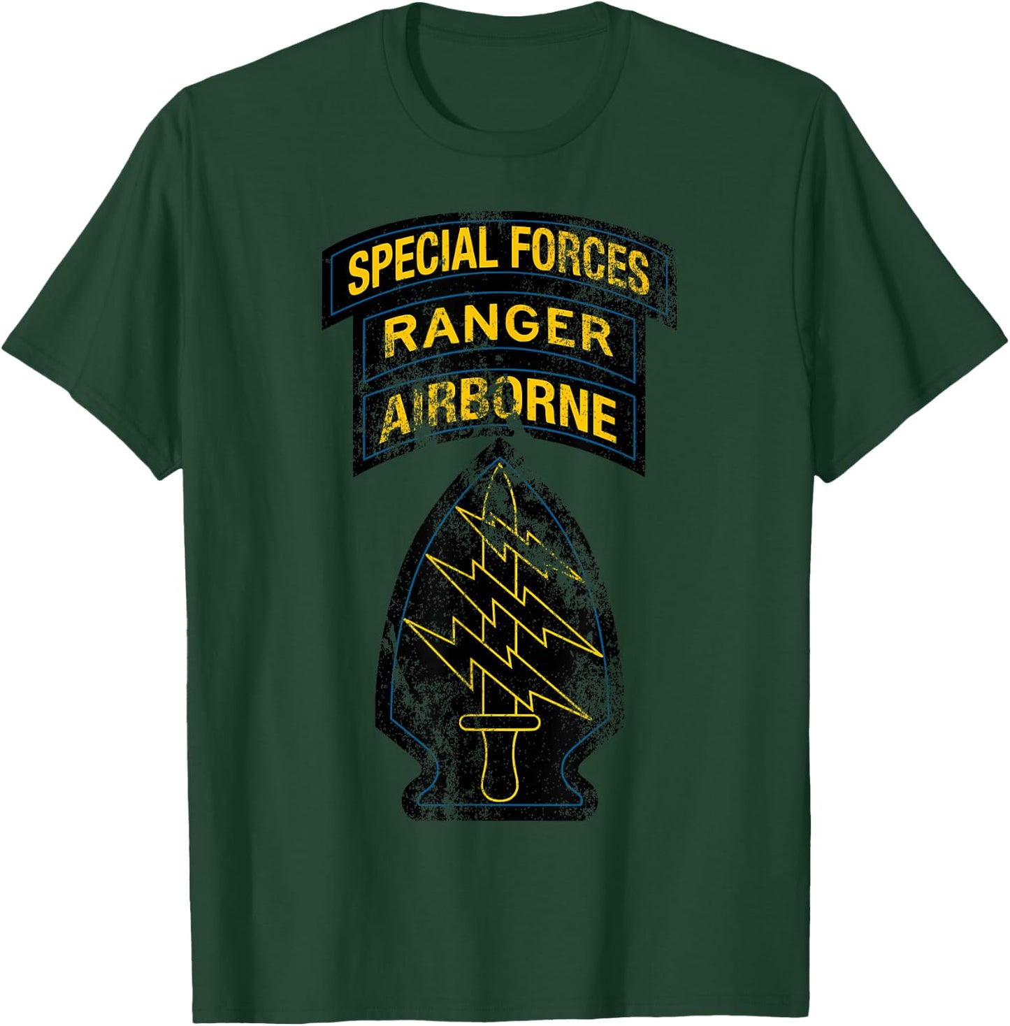 US Army Special Forces - SF Ranger Tab - Retro Vintage T-Shirt - T-Shirt | Forest