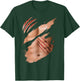 Funny Fake Six Pack Abs Buff Body Claw Scratches Costume T-Shirt - T-Shirt | Forest