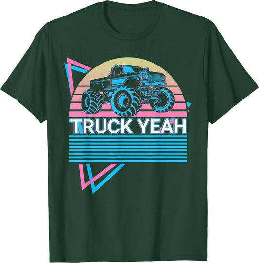Monster Truck Retro Truck Yeah T-Shirt - T-Shirt | Forest