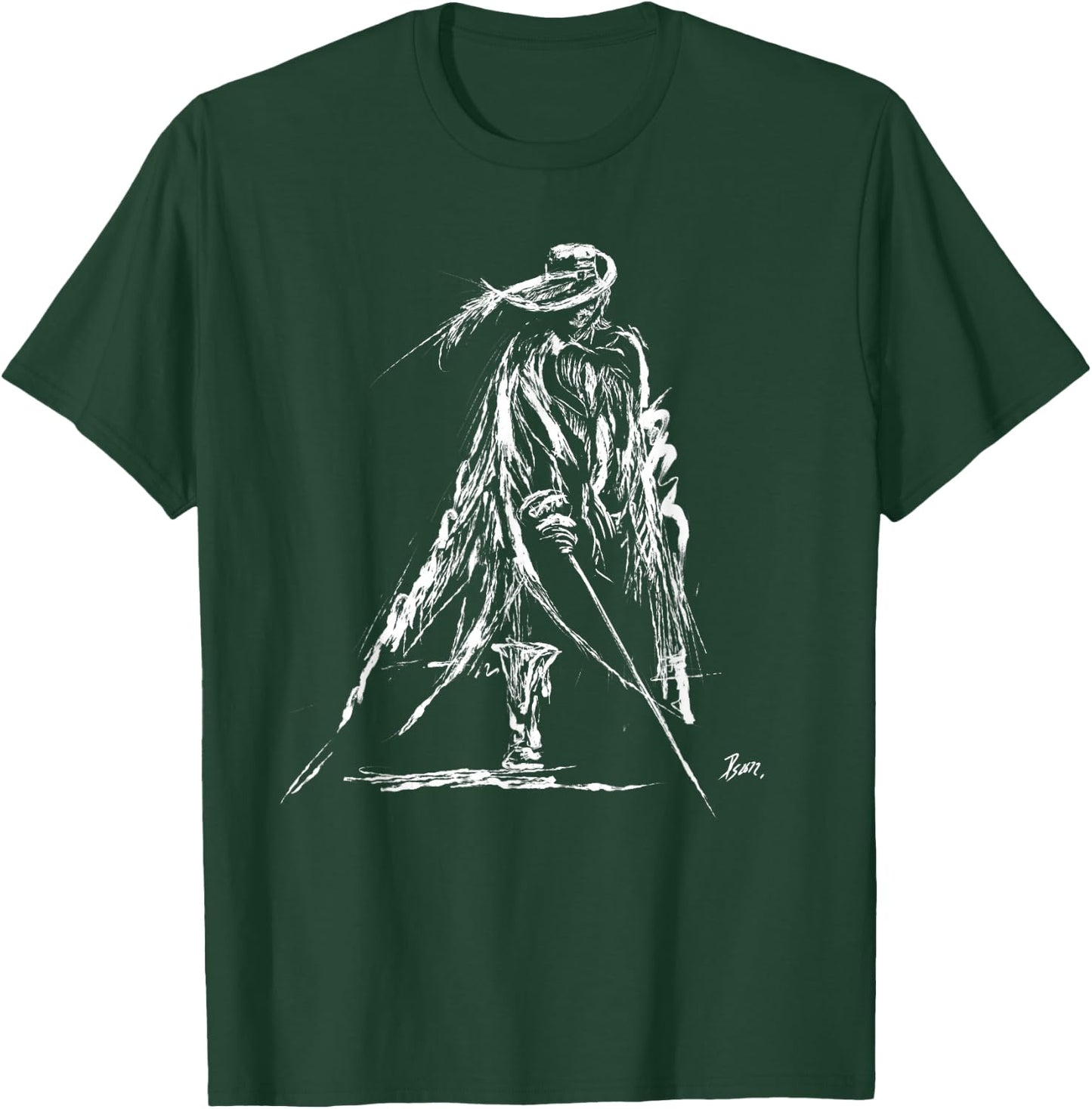 Musketeer with Sword and Coat T-Shirt - T-Shirt | Forest