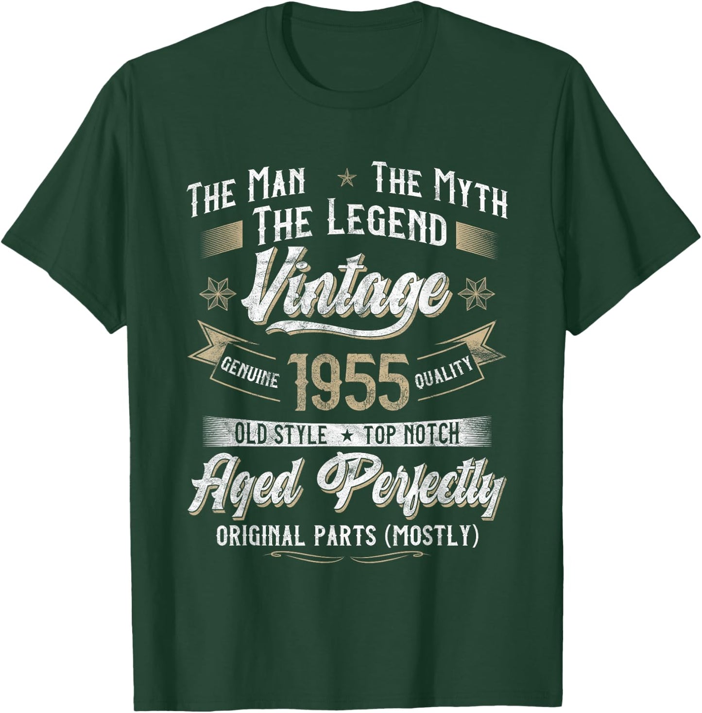 70th Birthday Gift Vintage 1955 Men Funny 70 Years Old 1955 T-Shirt - T-Shirt | Forest