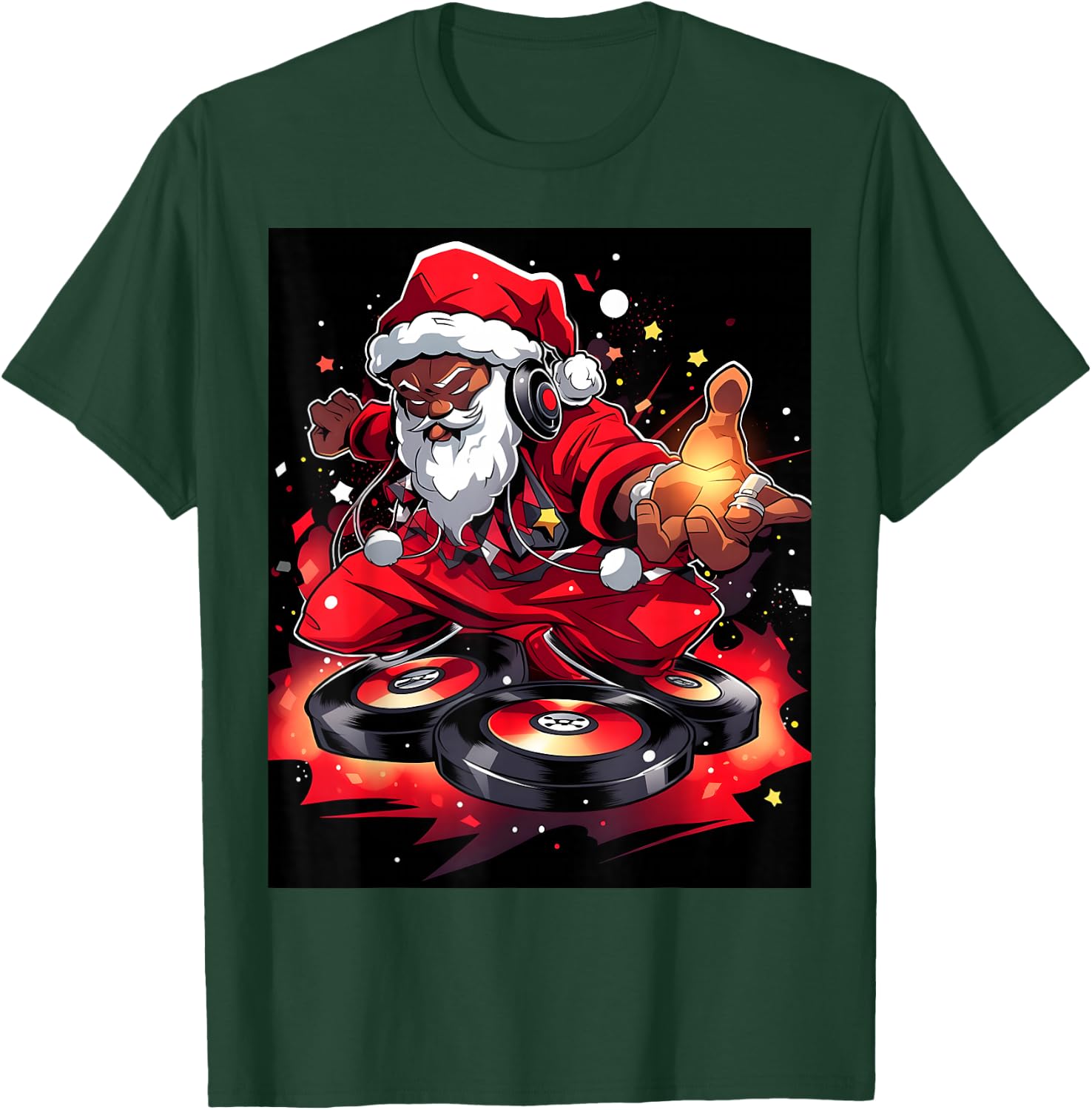 Hip Hop Santa Crew: Celebrate Christmas with Our Merry DJ T-Shirt - T-Shirt | Forest