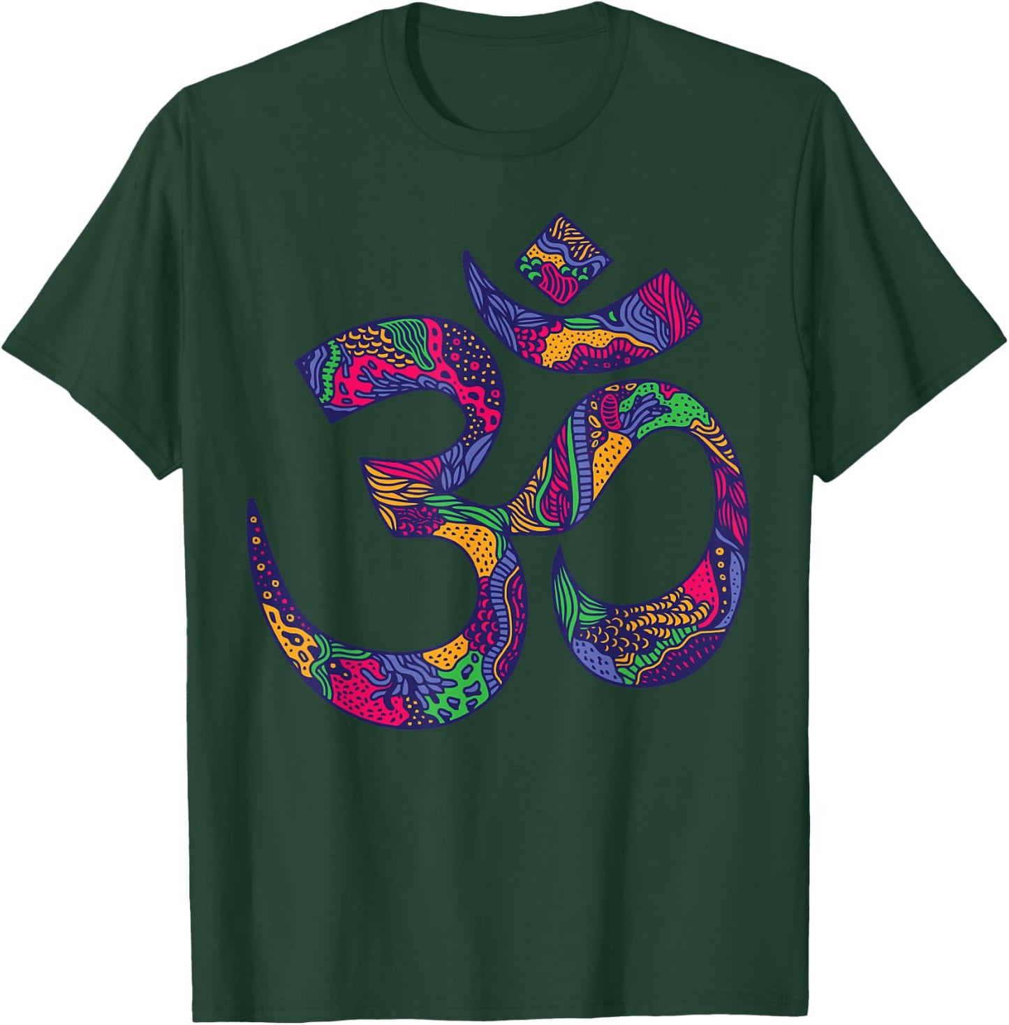 Om Symbol Aum Ohm Hindu Mandala Yoga Meditation Namaste T-Shirt - T-Shirt | Forest