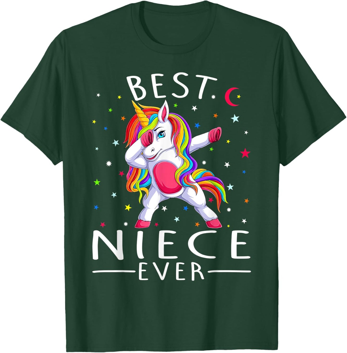 Best Niece Ever Dabbing Unicorn T-Shirt - T-Shirt | Forest
