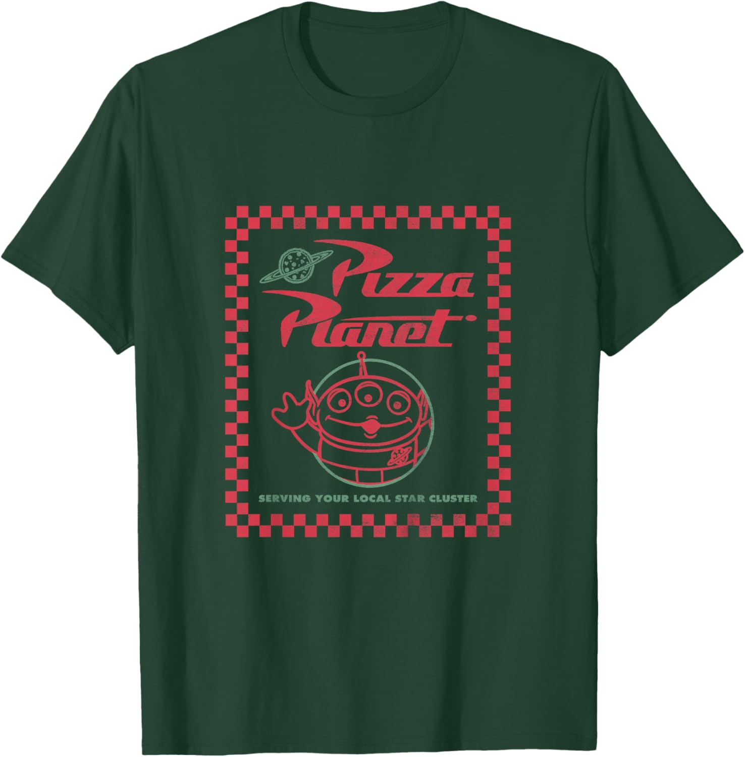 Kids Disney Pixar Toy Story Pizza Planet Alien Logo Youth T-Shirt - T-Shirt | Forest