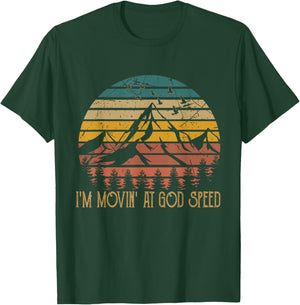 I'm Moving At God Speed Quotes Music Vintage Cowgirl Western T-Shirt - T-Shirt | Forest