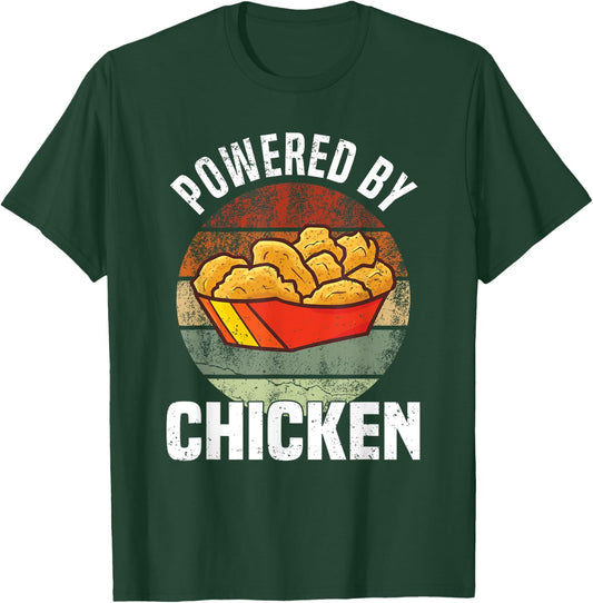 Powered By Chicken - Chicken Nuggets T-Shirt - T-Shirt | Forest