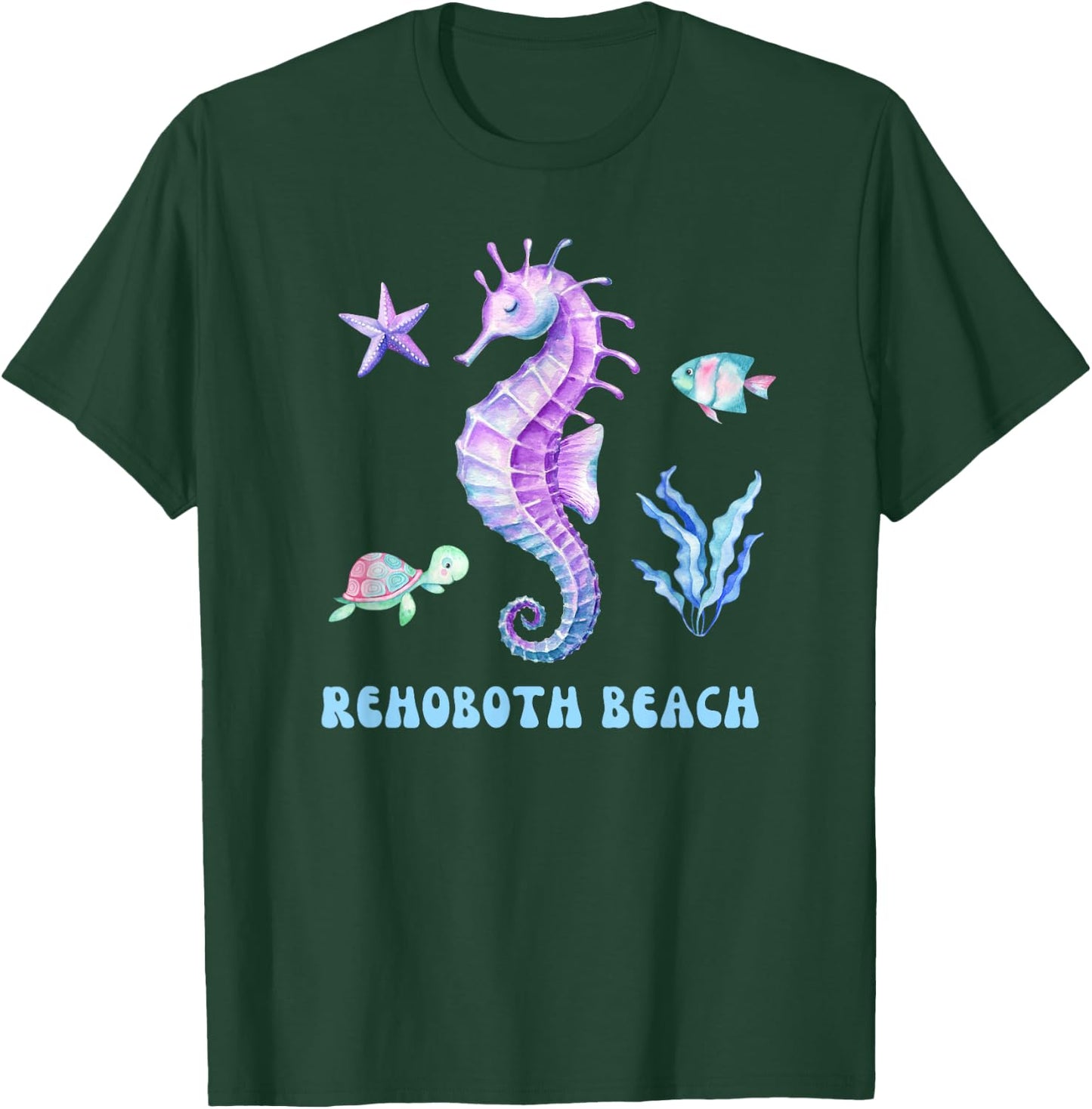 Rehoboth Beach Delaware Vacation Cute Purple Women Girls T-Shirt - T-Shirt | Forest