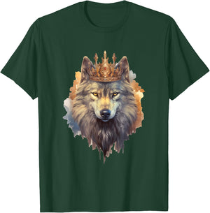 Wolf King T-Shirt - T-Shirt | Forest