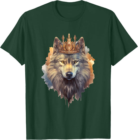 Wolf King T-Shirt - T-Shirt | Forest