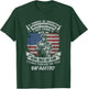 US Army Infantry Veteran Vet Gift -Adults Black Modern Letter Print Small T-Shirt - T-Shirt | Forest