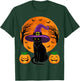 Retro Black Cat Halloween Pumpkin Costume Women Kids Girls T-Shirt - T-Shirt | Forest